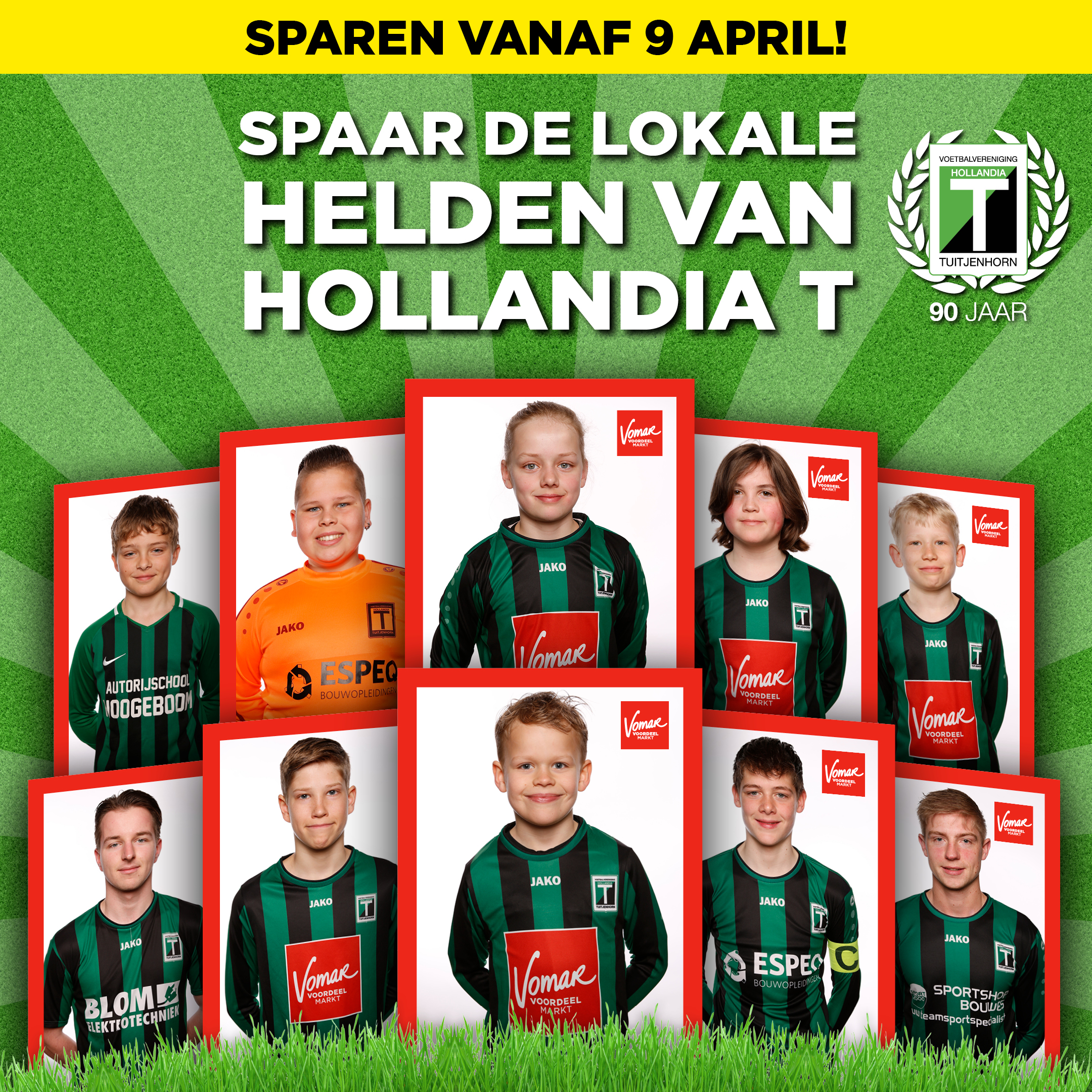 Exclusief te sparen bij onze hoofdjeugdsponsor Vomar Voordeelmarkt