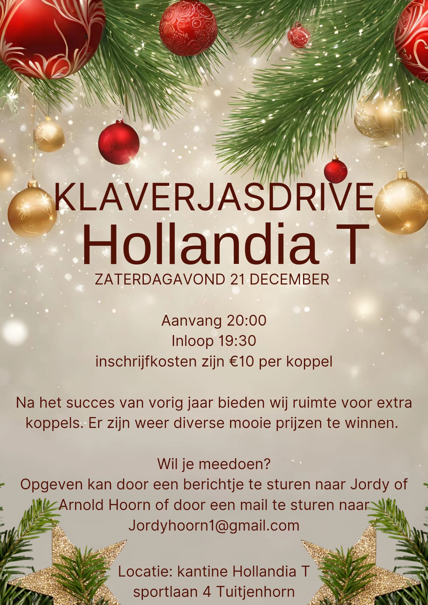 Kerstklaverjasdrive 2024 Hollandia T