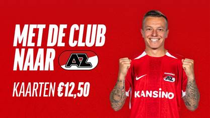 Naar AZ-PEC ZWOLLE: Speciale actie voor alle leden van Hollandia T