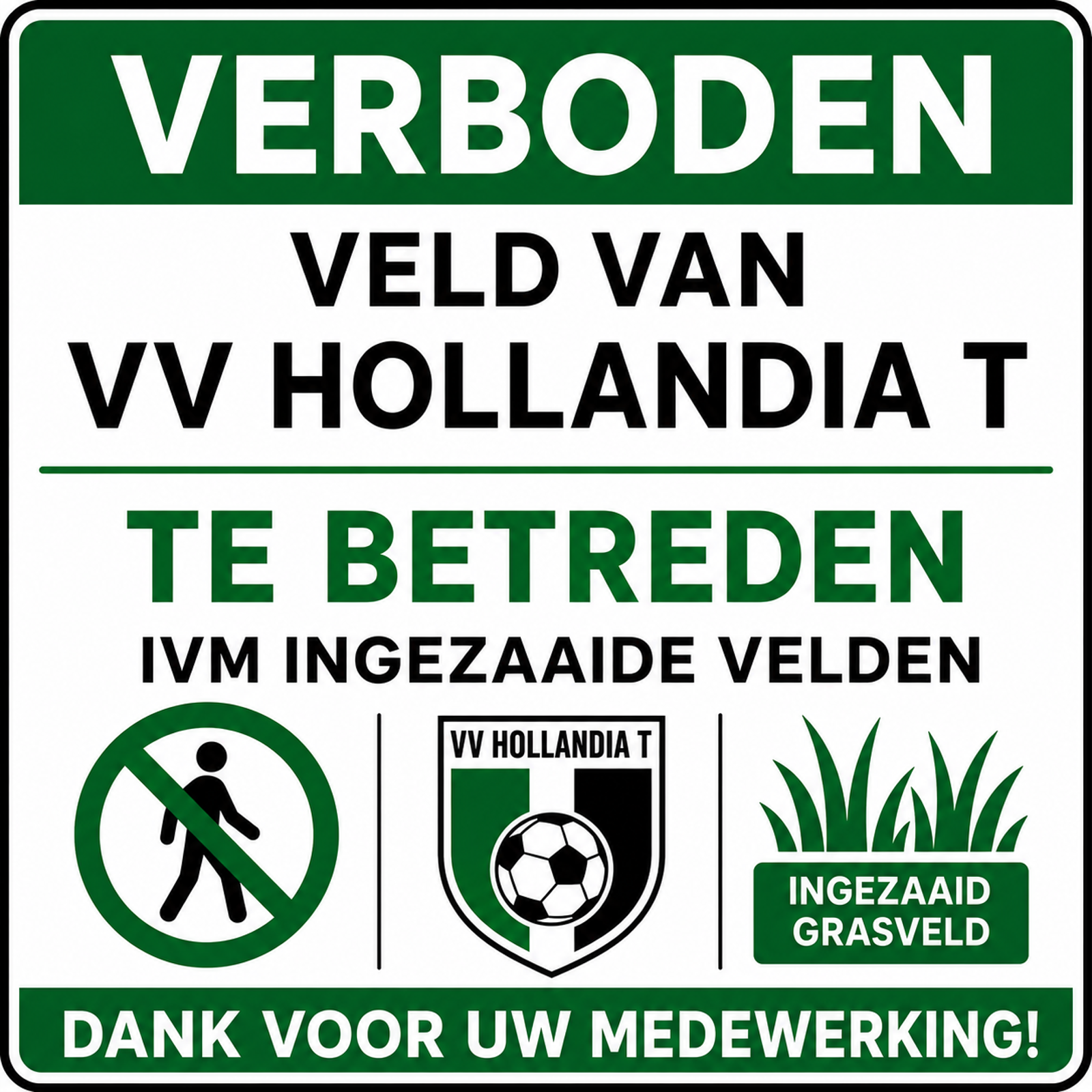 Verboden de velden te betreden