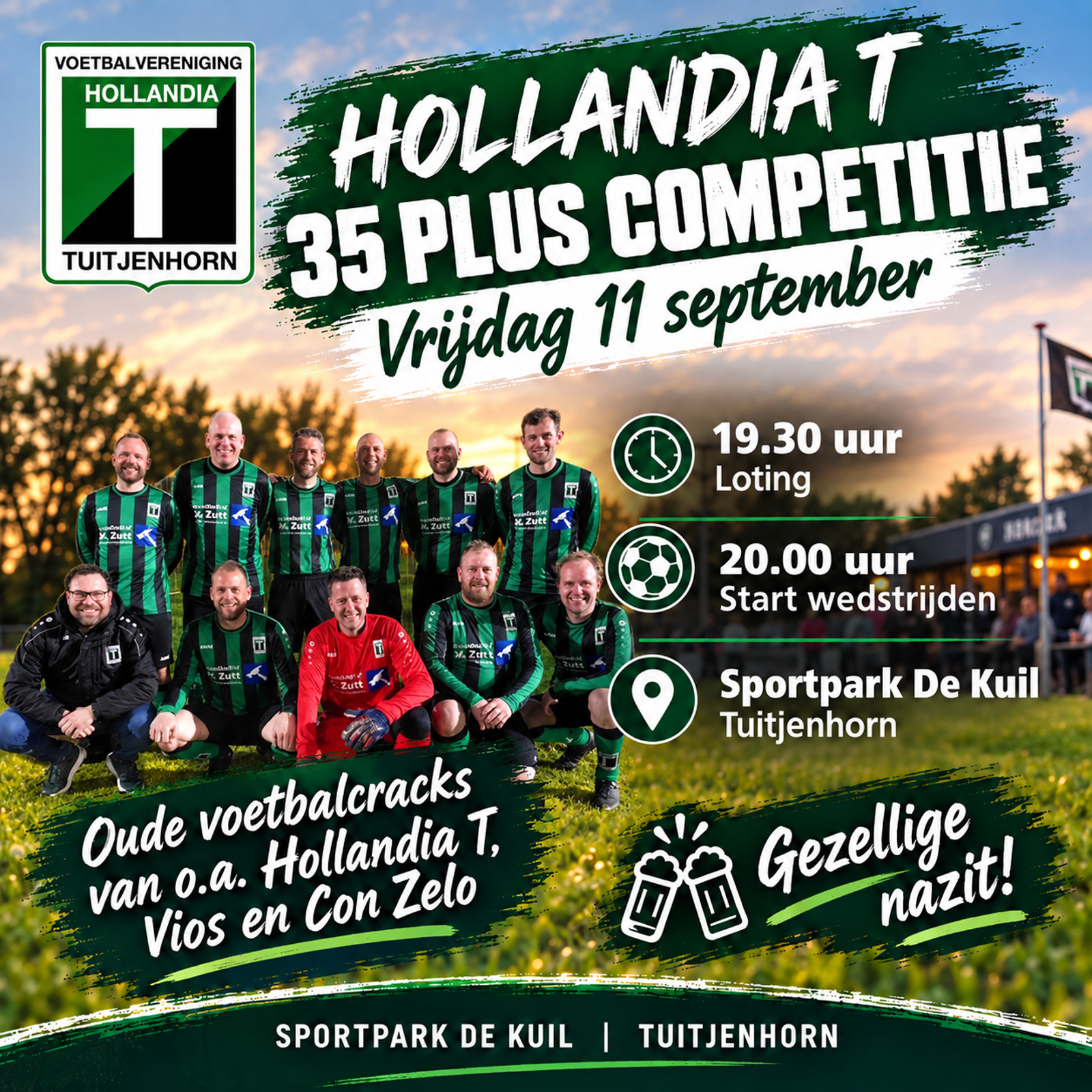 ⚽ Vrijdagavond 35+ voetbal bij Hollandia T!
