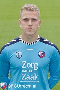 Joost Meendering als keeper van FC Utrecht